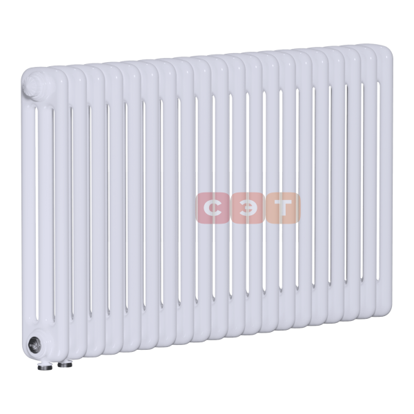 Радиатор стальной 3х трубный Rifar TUBOG 20 секций (в.  570мм, подкл. -  донное левое/правое, ТЕРМОКЛАПАН)